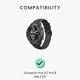 kwmobile Docking Station Charger Cable Stand for Ticwatch Pro 5 3 Lite E3 Black view 6