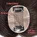 Human Hair Crown Topper Top Hairpieces for Women Clip in Toupee with Thinning Hair Middle Part Hand-made Silk Base at Middle&PU Around Wiglet(10