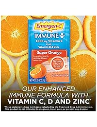 Sistema de apoyo inmunológico Emergen-C, suplemento dietario, bebida con vitamina D, 1000 mg de...