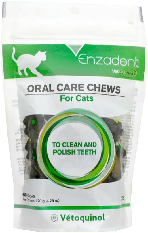 Vetoquinol Enzadent Oral Care Chews for Cats (60 Count)_MB Amazon.ca