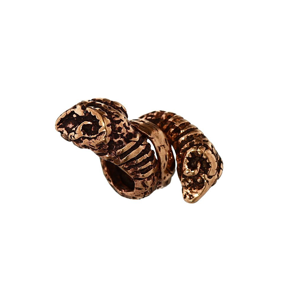 NKlaus Beard Jewellery Hair Bead NAVIN Aries Bronze Curly Bead 6382