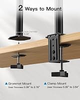 HUANUO Dual Monitor Stand 13-30 Inch 10KG per Arm VESA 75x75/100x100 view 7