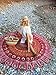 RawyalCrafts- Red Indian Feather Mandala Round Roundie Beach Throw Tapestry Hippy Boho Gypsy Cotton Tablecloth Beach Towel