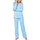 PajamaGram Pajamas For Women - Womens PJ Sets, Pullover Top, 100% Cotton