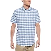 Brooks Brothers Mens Regent Fit Cotton Short Sleeve Mix Plaid Button Down Shirt,