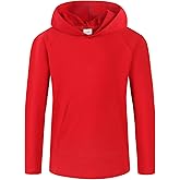 Spring&Gege Boys Light Weight Long Sleeve Hooded T-shirt Casual Solid Pullover Hoodie with Pocket