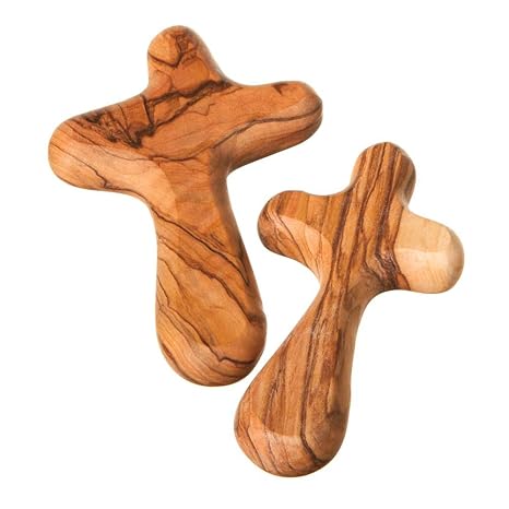 Amazon.com: Cruz de mano de madera de olivo (2): Kitchen ...