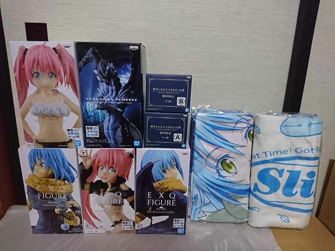 Amazon 転生したらスライムだった件 Exqフィギュア ニムル 2種 ミリム 2種 ヴェルドラ 1種 懐中時計 2種 フリースブランケット 2種 9点set 未開封 フィギュア ドール 通販
