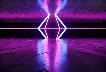 Amazon Com Leowefowa 7x5ft Let S Glow Neon Party Backdrop Vinyl