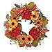 Lighted Colorful Sunflower And Mum Wreath