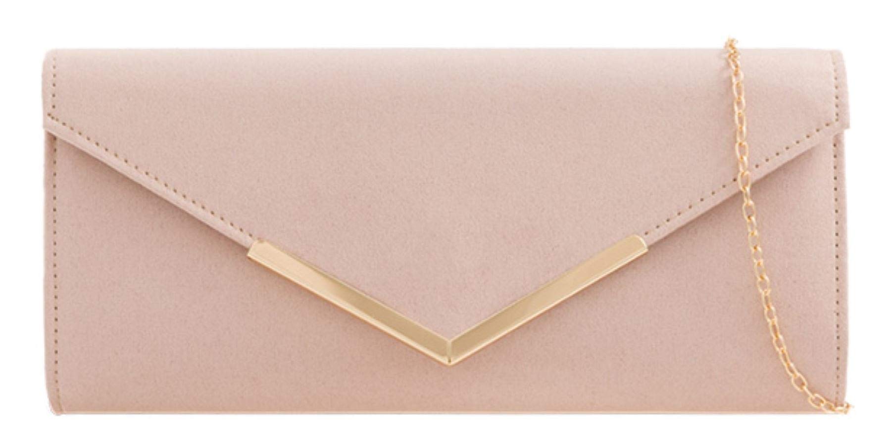 Girly Handbags Womens Small Frame Clutch Bag - Nude