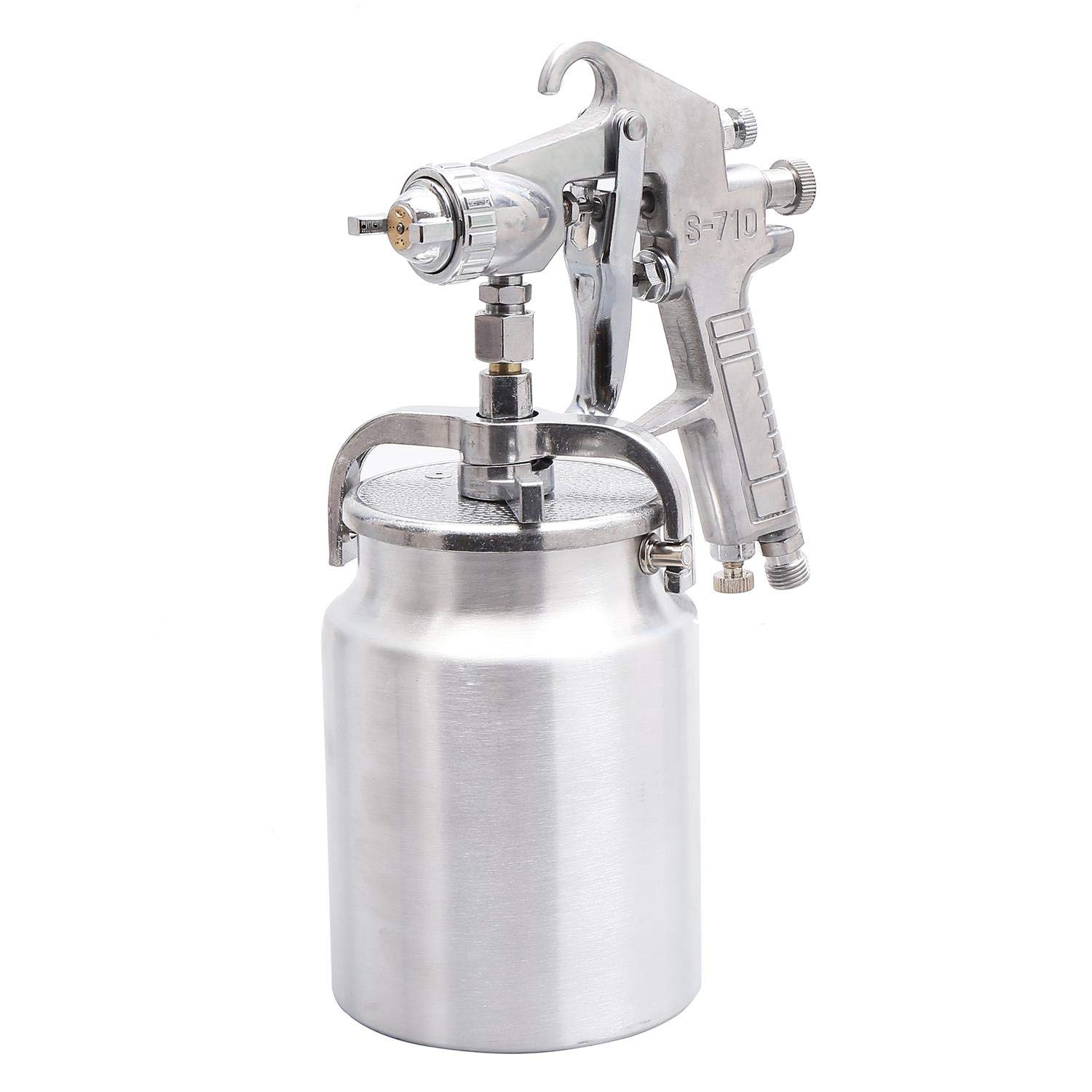 ORAZIO Air Paint Spray Gun, 1000ml Capacity 1.5mm Nozzle Professional Heavy Duty High Pressure Large Volume Suction Feed Cars Trucks Furniture Painting Gun 221274