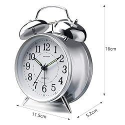 Peakeep 4 inches Twin Bell Loud Alarm Clock for