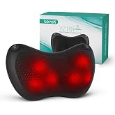 VOYOR-Health Neck and Back Massager with Heat for Shoulder, Lower Back, Leg | 3 Strengths, Shiatsu 3D Kneading Massage Pillow