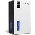 NineSky Dehumidifier for Home, 95 OZ Water Tank, (1000 sq.ft) Dehumidifiers for Bathroom Bedroom Basement with Auto Shut Off,7 Colors LED Light(White)