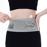 𝗔𝗞𝗜𝗭𝗨𝗞𝗜 𝗝𝗢𝗢 Insulin Pump Belt (Size Updated), Diabetic Waist Belt, Insulin Pump Belt for Sleeping with 4 Large Pockets - Breathable Diabetic Pump Belt | Running Waist Belt (Grey, 30-35 inch)