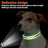 Joytale Reflective Dog Collar Neon Green Soft Neoprene Padded Nylon S to XL view 5