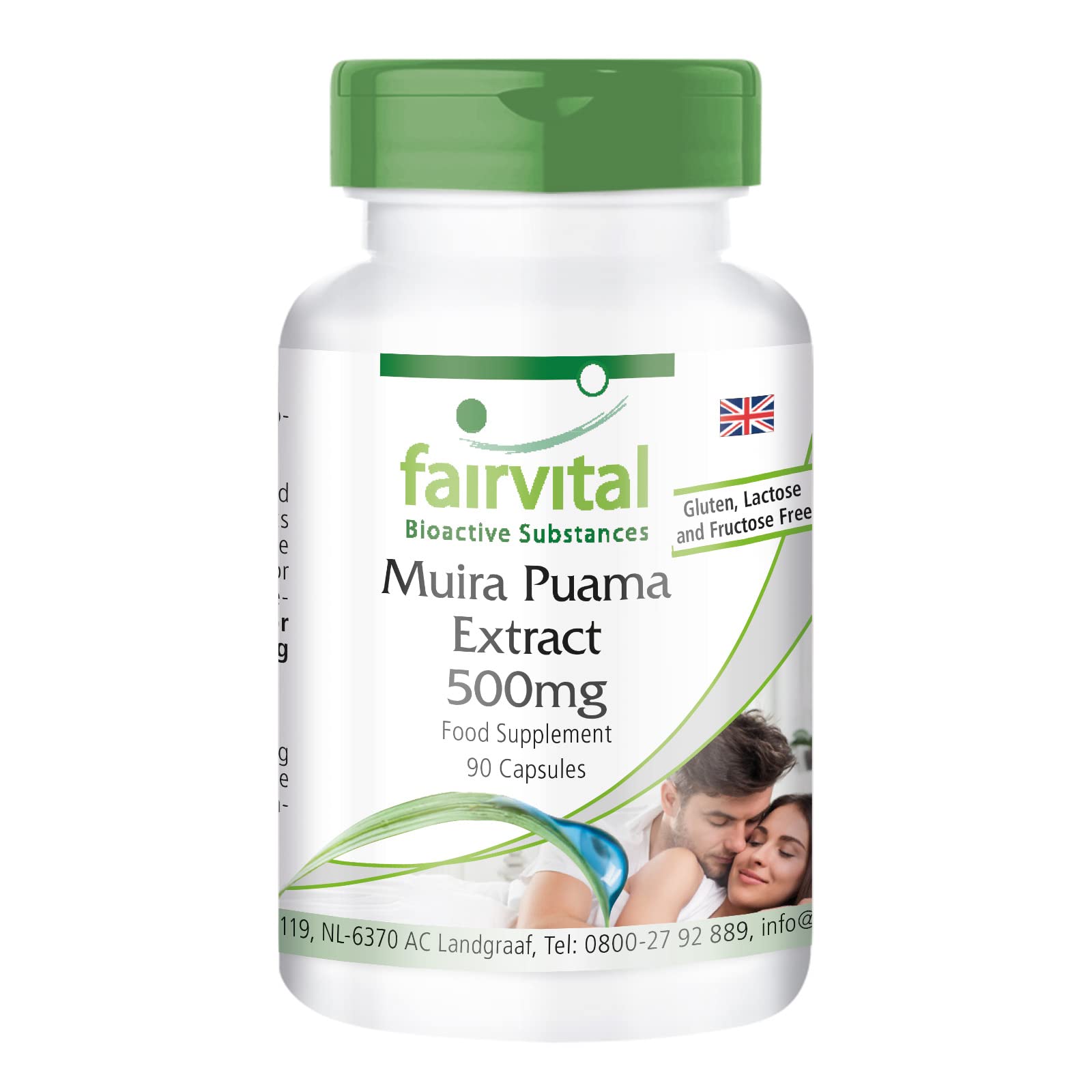 Fairvital | Muira puama Extract 500mg - Vegan - HIGH Strength - 90 Capsules - 10-fold Concentrated