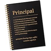 Sixrip Principal Definition 160 Blank Pages Spiral Notebook, Principal Gifts for Men Women, Principal Appreciation Gifts, Principal Thank You Gifts, Principal Retirement Gifts, Educator Gifts