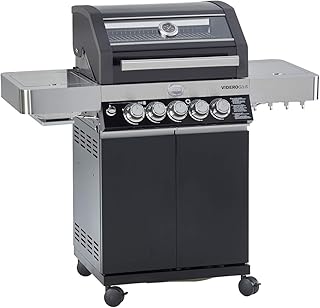 Rösle Gasgrill BBQ-Station Videro G3-S schwarz 50mbar mit 800 Grad Hochtemperaturzone und Seitenkocher, Modell 2019