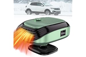 SICOSPI Car Heaters for Vehicle, 2025 Upgraded Portable Car Heaters for Vehicle, Car Heater that Plugs into Cigarette Lighter, 2 in 1 Heater Vehicle Electronic Air Cooler with 360° Swivel Base (Green, 12V)