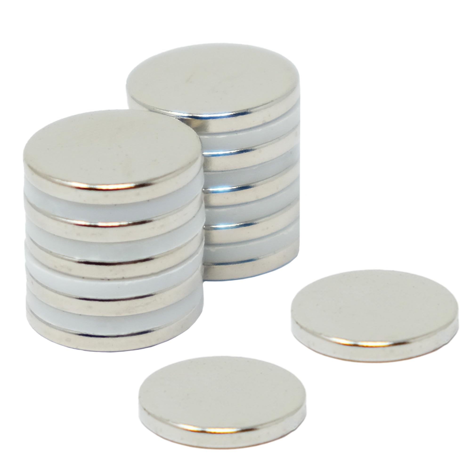 N35 Neodymium Magnet for Arts, Crafts, Model Making, DIY, Hobbies and Packaging - 15mm dia x 2mm thick - 1.8kg Pull - Pack of 10