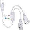 Feekoon Thermostatically Controlled Outlet, On at 32°F/Off at 50°F Plug in Thermostat Controlled Outlet Switch Heaters Accessories Temperature Controlled Outlet Extension Cord for Freeze Protection