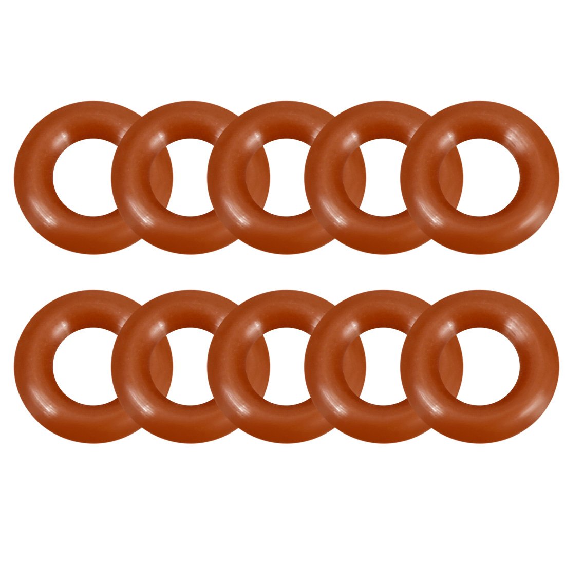 sourcingmap Silicone O-Ring, 8mm OD, 4mm ID, 2mm Width, VMQ Seal Rings Gasket, Red, Pack of 10