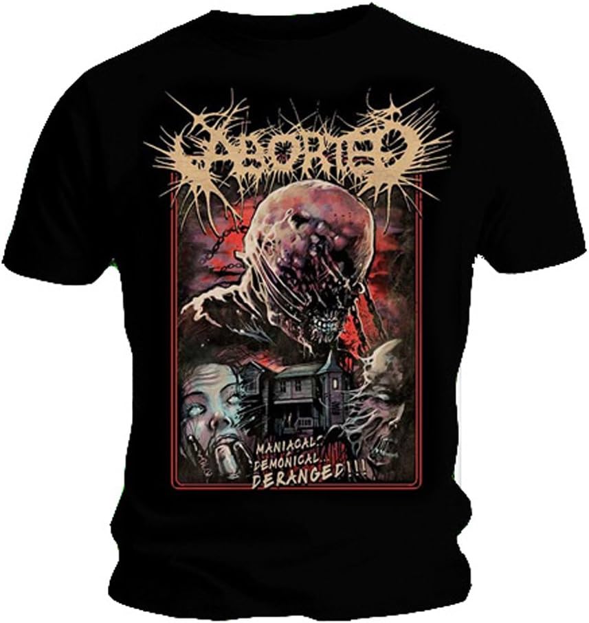 Aborted Official T Shirt Black Death Metal DERANGED Chatterer