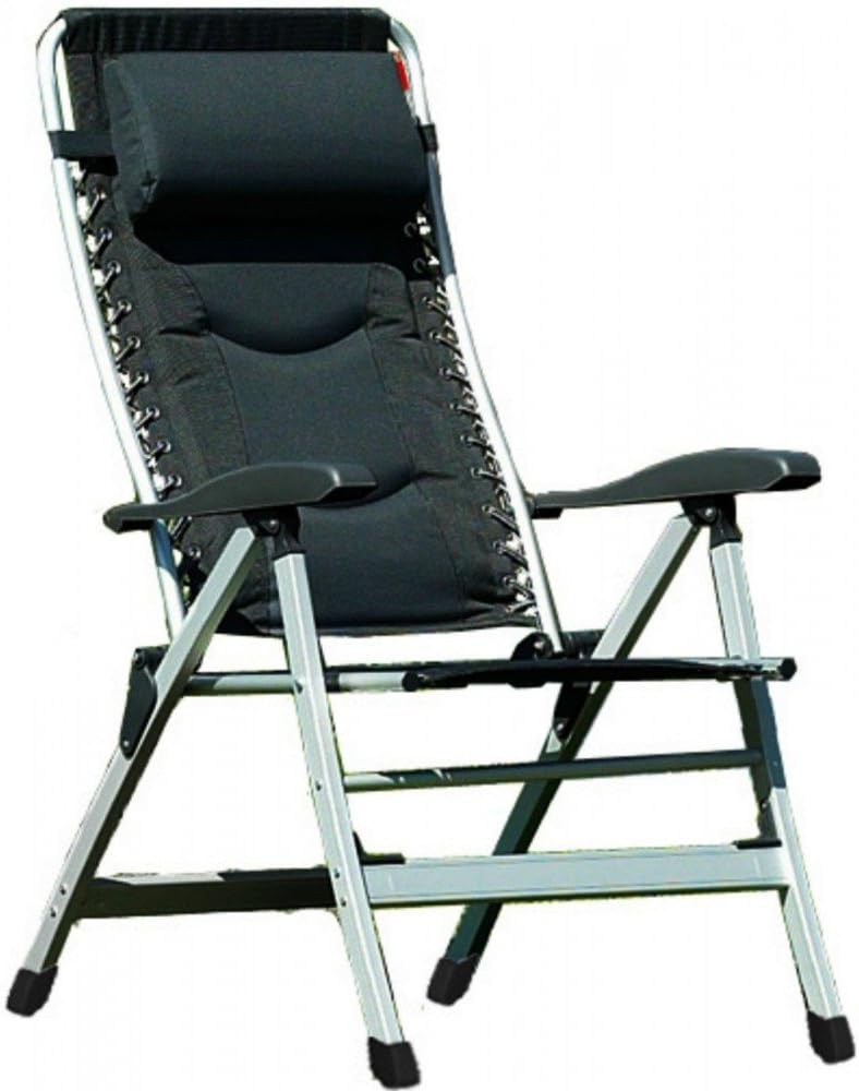 Premium Aluminium Folding Recliner Chair Lightweight Charcoal Caravan