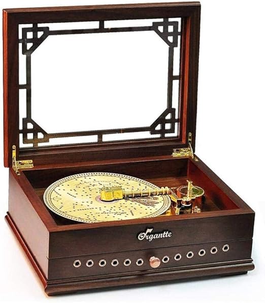 CWC 20-tono-madera de nogal Registro caja de música de la placa giratoria de la