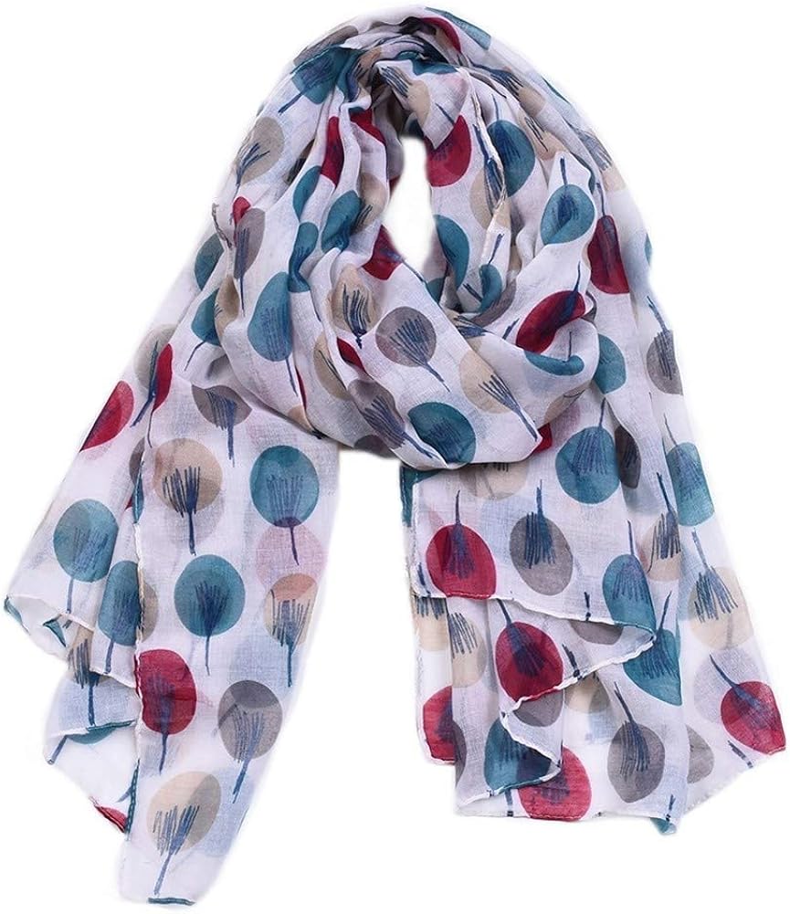 Women's Voile Scarves Scarf With Dot Printed Thick Warmer (Color 1