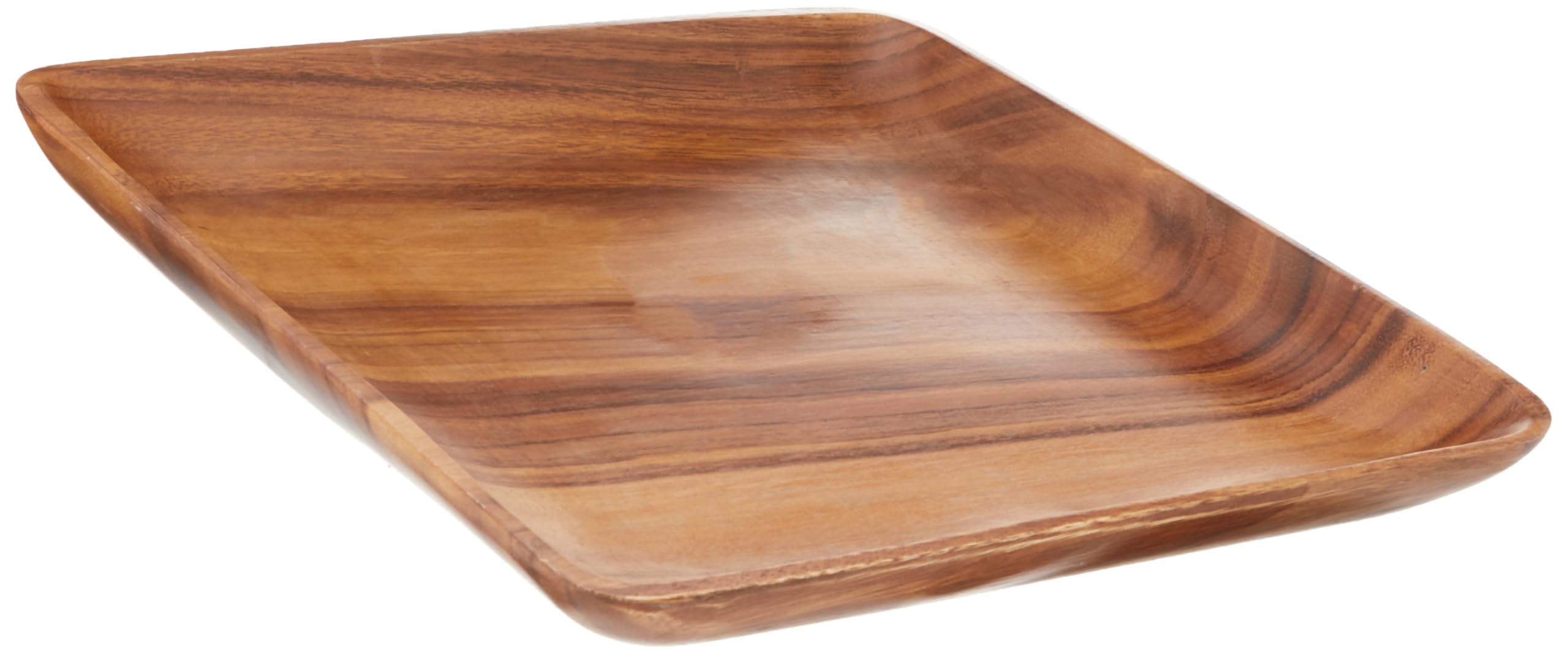 Premier Housewares Wooden Tray Serving Trays Snack Tray Acaica Wood Serving Dish Hand Carved Serving Platters Wooden Trays For Serving 4 x 35 x 35 cm