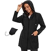 Century Star Packable Rain Jackets Waterproof Womens Rain Coats with Hood Lightweight Windbreaker Jacket