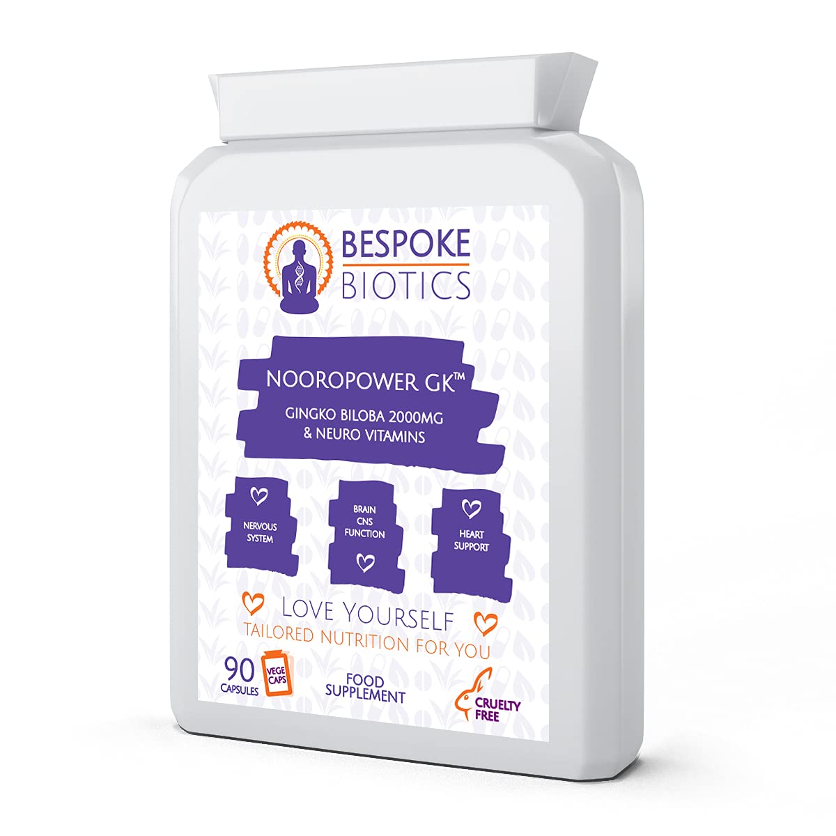 Ginkgo Biloba + Memory Tree & Brain Supporting Niacin, Biotin, Folate, B6, B12 Nootropics | 90 Caps | Vegan| Ginko Nootropic | Migraines | Anxiety| Memory Exams |Heart| UK Manufactured NOOROPOWER-GK