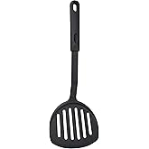 Norpro Nylon 11.5-Inch Slotted Round Turner, Black