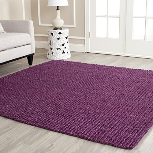 Safavieh Natural Fiber Collection NF447B Hand Woven Purple Jute Area Rug (3' x 5')