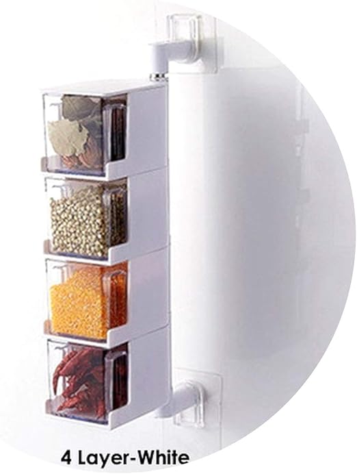 Amazon Com Vintage Clear Acrylic Rotatable Kitchen Spice Storage