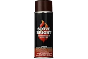 WOODEZE Stove Bright High Temp Paint - Russett | Heat Resistant Spray for Wood Stove BBQ Grill Fireplace Engine | Satin Finish | Rust Resistant Metal Coating | Withstands 1200°F | Primer Friendly