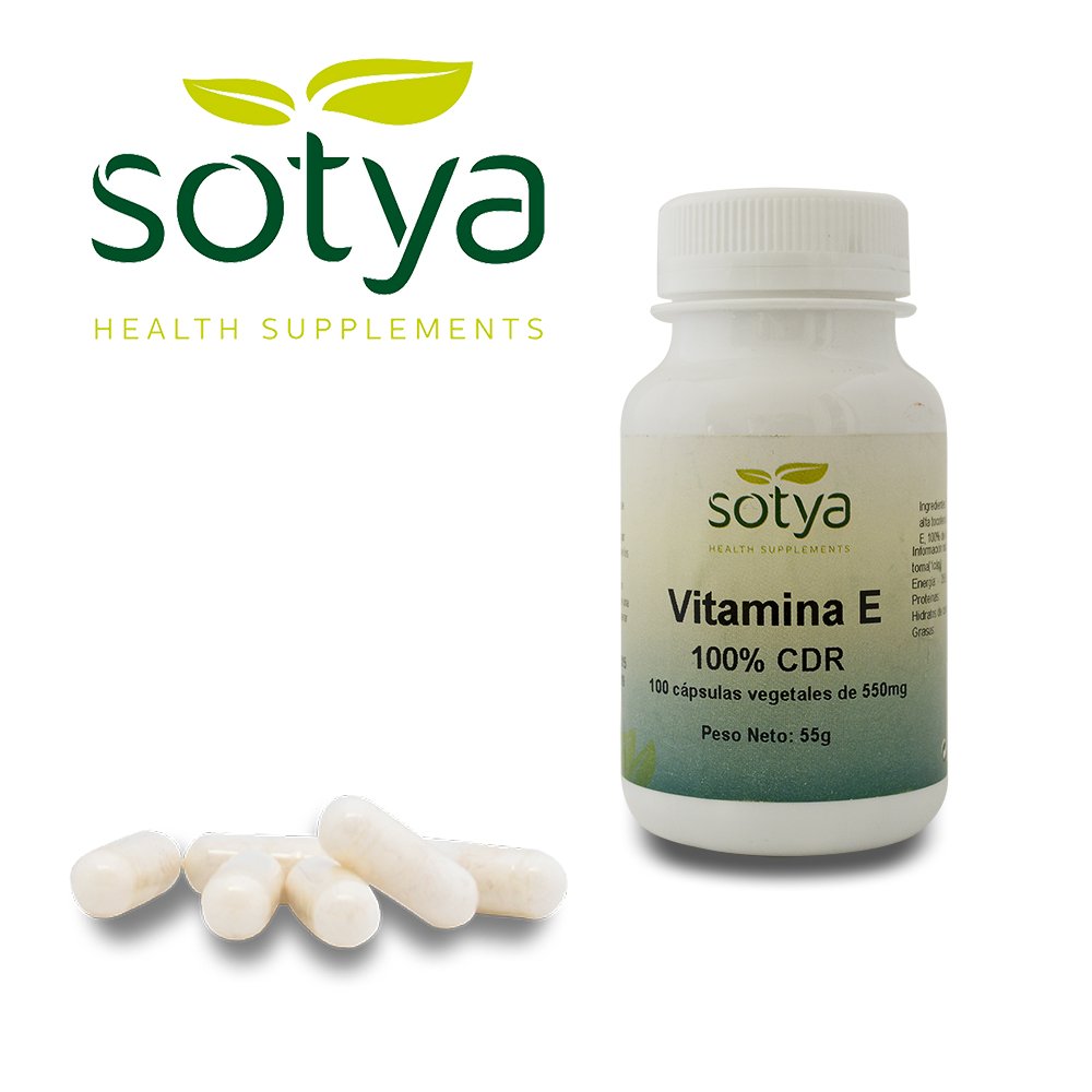 SOTYA - SOTYA Vitamina E 100 cápsulas 550 mg: Amazon.es: Salud y cuidado personal