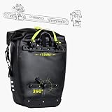 Rhinowalk 27L Waterproof Bike Pannier Bag with Shoulder Strap Green view 4