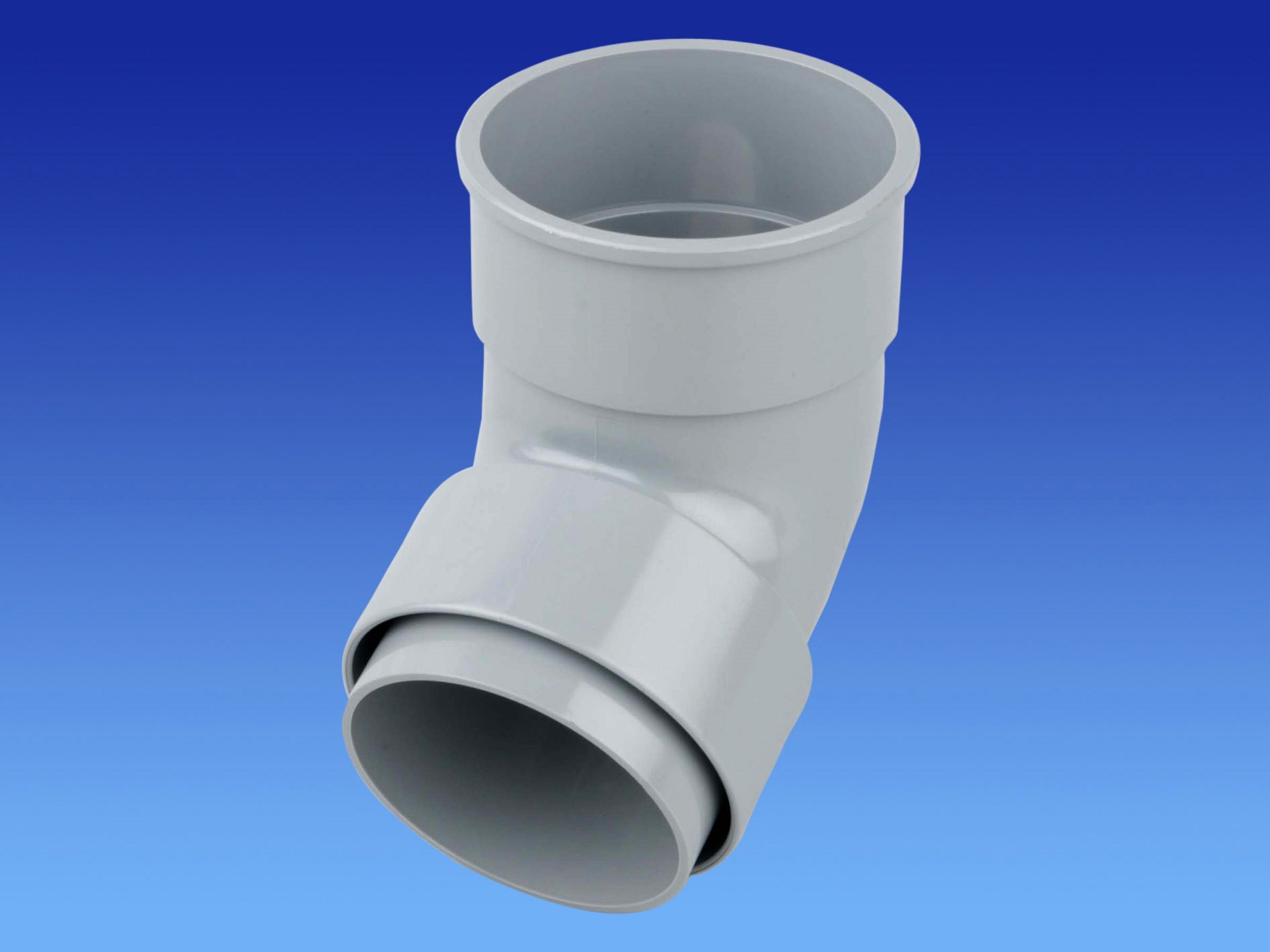 Wavin OSMA 68MM Round downpipe 67.5 Degree Offset Bend 0T025 (Grey)
