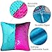 Play Tailor Sequin Pillow Cover Cushion Covers 16x16in Flip Sequins Decorative Throw Pillow Case, Teal Blue and Fushia