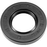 uxcell Oil Seals Rubber TC 25x47x7mm Double Lip w/Spring Black | Nitrile Rubber Cover for Bearing Shaft