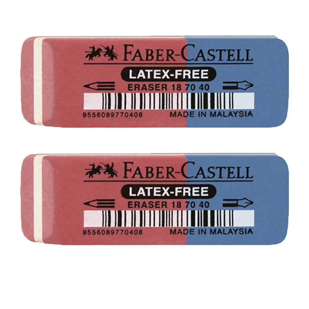 Faber-Castell 187040 ? Eraser Latex Ink/Lead, 7070-40 (Pack of 2)