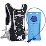 KBNI Hydration Backpack with 2L Water Bladder for Women Men Kids doing Outdoor Running, Hiking, Camping, Skiing, Cycling