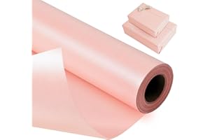 Pink Wrapping Paper Roll, Reversible Pearly-Lustre Gift Wrap Paper Perfect for Wedding, Valentine's Day, Birthday, Christmas,