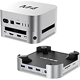 ACASIS Mac mini M4 Dock & Stand with Dual-Bay NVMe SSD Enclosure, Aluminum HDMI Hub for Mac mini M4 and M4 Pro 2024, 4K60Hz HDMI,4 X 10G USB A, PD 30W, SD/TF, Support SSD B+M M-Key