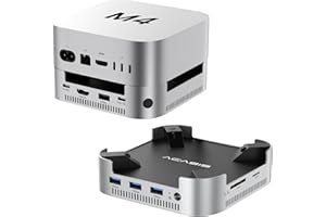 ACASIS Mac mini M4 Dock & Stand with Dual-Bay NVMe SSD Enclosure, Aluminum HDMI Hub for Mac mini M4 and M4 Pro 2024, 4K60Hz H