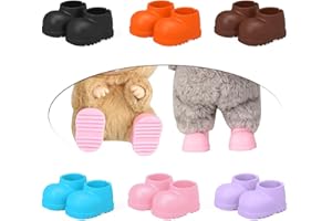 6 Pcs Mini Shoes for Ia bubu Dolls, Cute Silicone Shoe Accessories for 15/17cm Doll Compatible with Sitting Standing Series